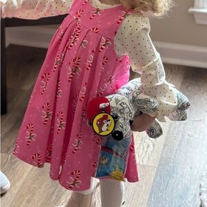 SweetHoney Pink Candy Cane Delight Jumper Dress (long sleeve shirt and dress)